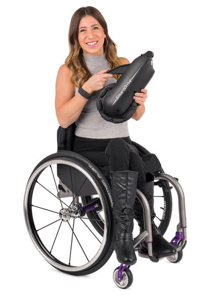 Elektrische rolstoelaandrijving SmartDrive van Max Mobility via Double Performance