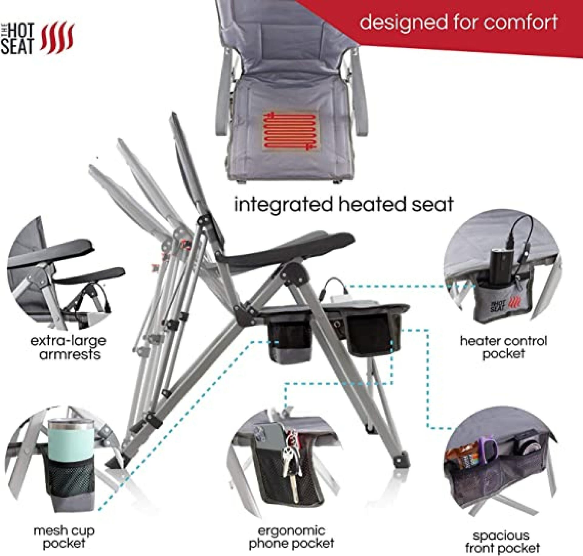 Hot seat verwarmde draagbare stoel aOxfJBaR